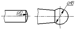 Пример нанесение размера сферы