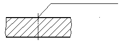 Упрощенное нанесение размера отверстия на разрезе только осевой линией