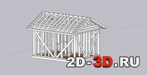 3D модель бани в SketchUp
