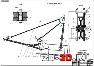 Чертеж драглайн в автокаде
