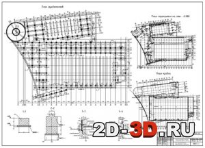 План фундаментов, план перекрытия, план кровли, узлы