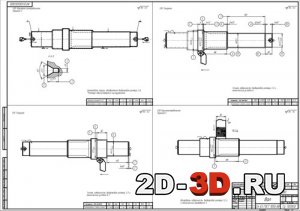 Чертеж вала с технологической картой