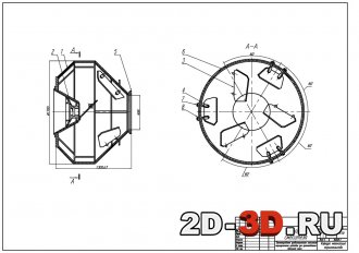 Чертёж барабана смесителя