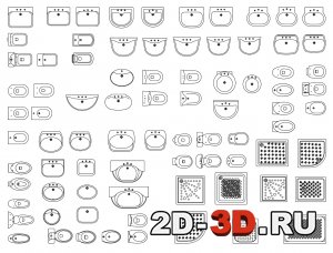 Мебель для кафе dwg