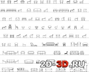 Блоки мебели для autocad 3d