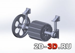 Дробилка для дерева двухвалковая 700х600. 3D-модели