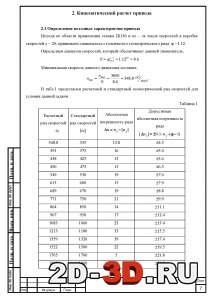 Кинематический расчет привода