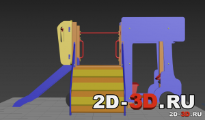 3D модель горки, вид 2